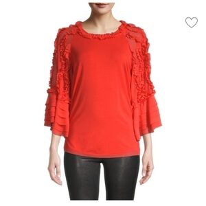 KOBI HALPERIN Aliza Ruffle Top Size S